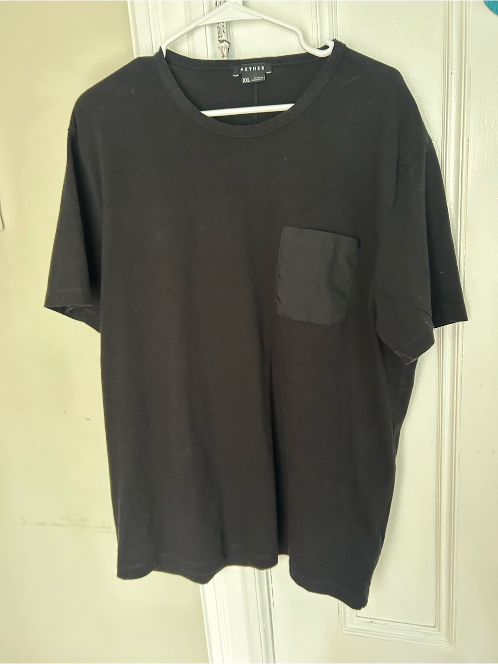 AETHER black t-shirt pocket xxl